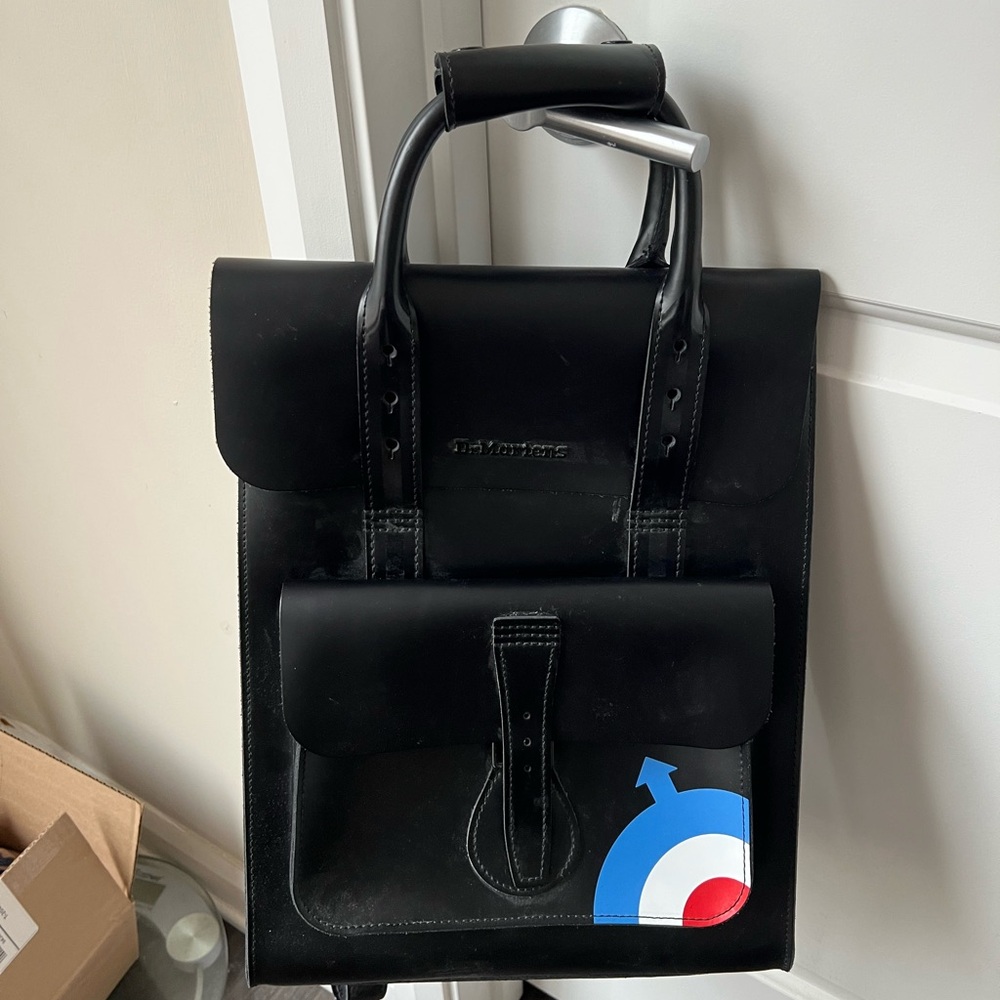 RARE Doc Dr Martens x THE WHO Black Leather Backpack